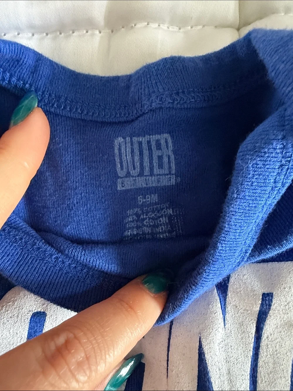 Infant Blue NY Giants Football Bodysuits - 3-6 mos. 6-9 mos.